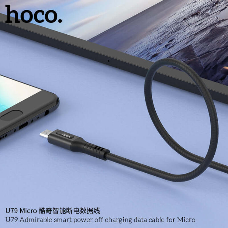 Hoco U79 | USB to Micro Mobile Cable | Auto Power Off Mobile Cable Store