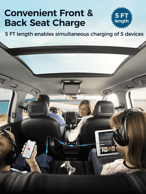 Joyroom JR-CL05 | 78W PD Car Charger | Multi 5 Ports (Type-C & USB) Mobile Cable Store