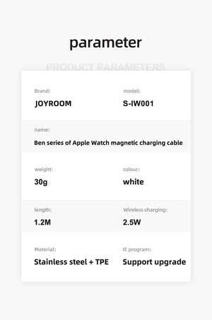 Joyroom S-IW001S | 2.5W Smart Watch Magnetic Charging Cable | USB Input Mobile Cable Store
