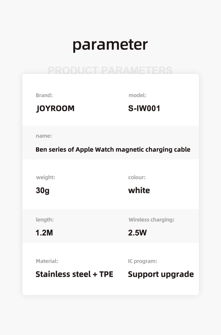 Joyroom S-IW001S | 2.5W Smart Watch Magnetic Charging Cable | USB Input Mobile Cable Store