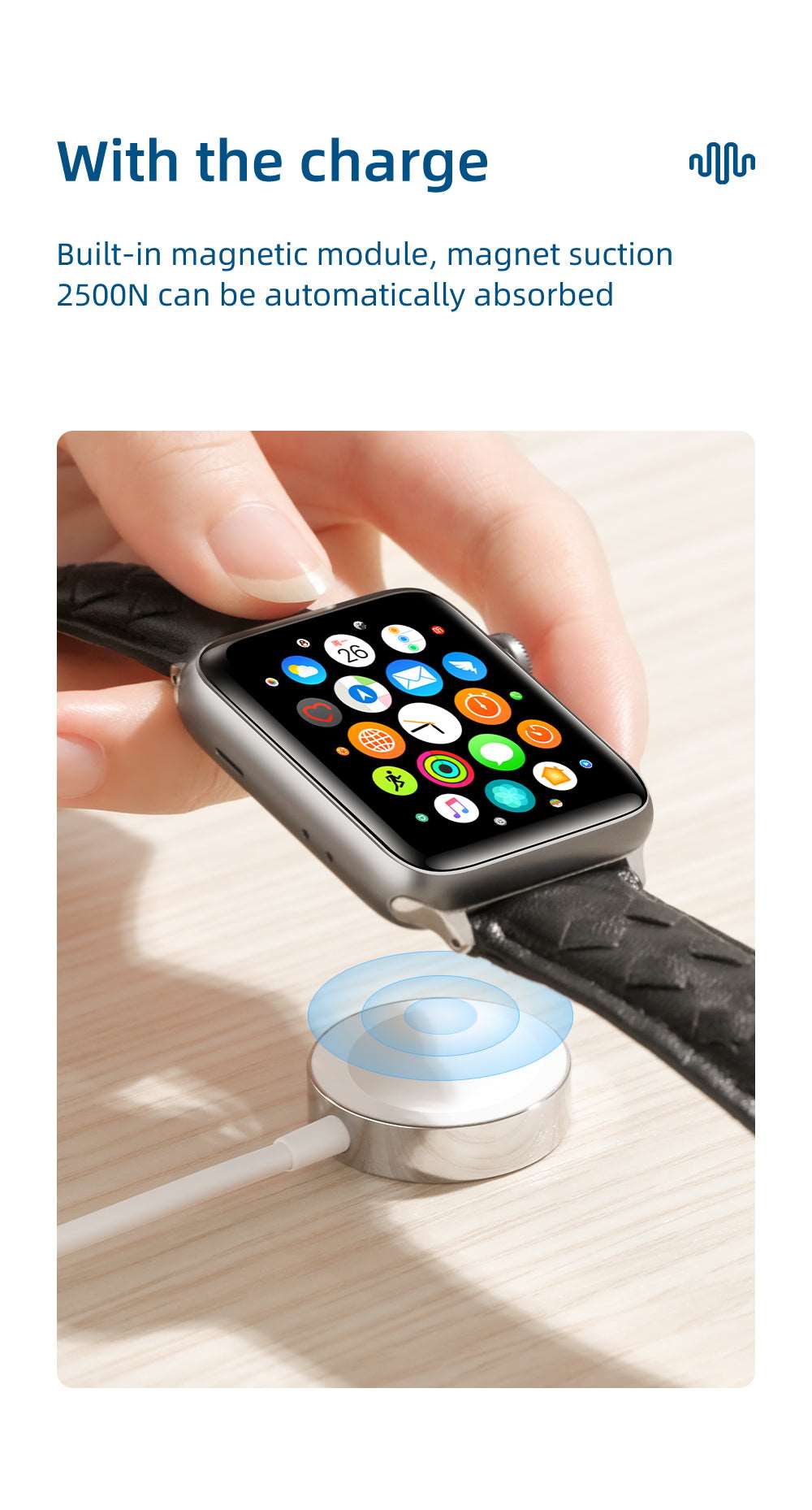 Joyroom S-IW001S | 2.5W Smart Watch Magnetic Charging Cable | USB Input Mobile Cable Store