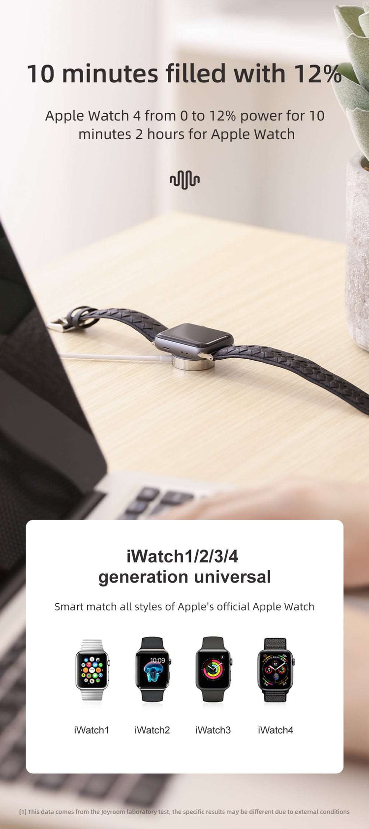 Joyroom S-IW001S | 2.5W Smart Watch Magnetic Charging Cable | USB Input Mobile Cable Store