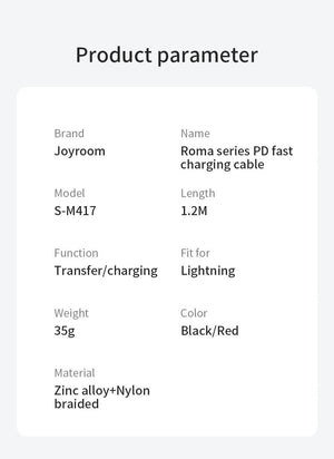 Joyroom S-M417 | Type-C to Type-C Mobile Cable | Fast Charge 60W PD Mobile Cable Store