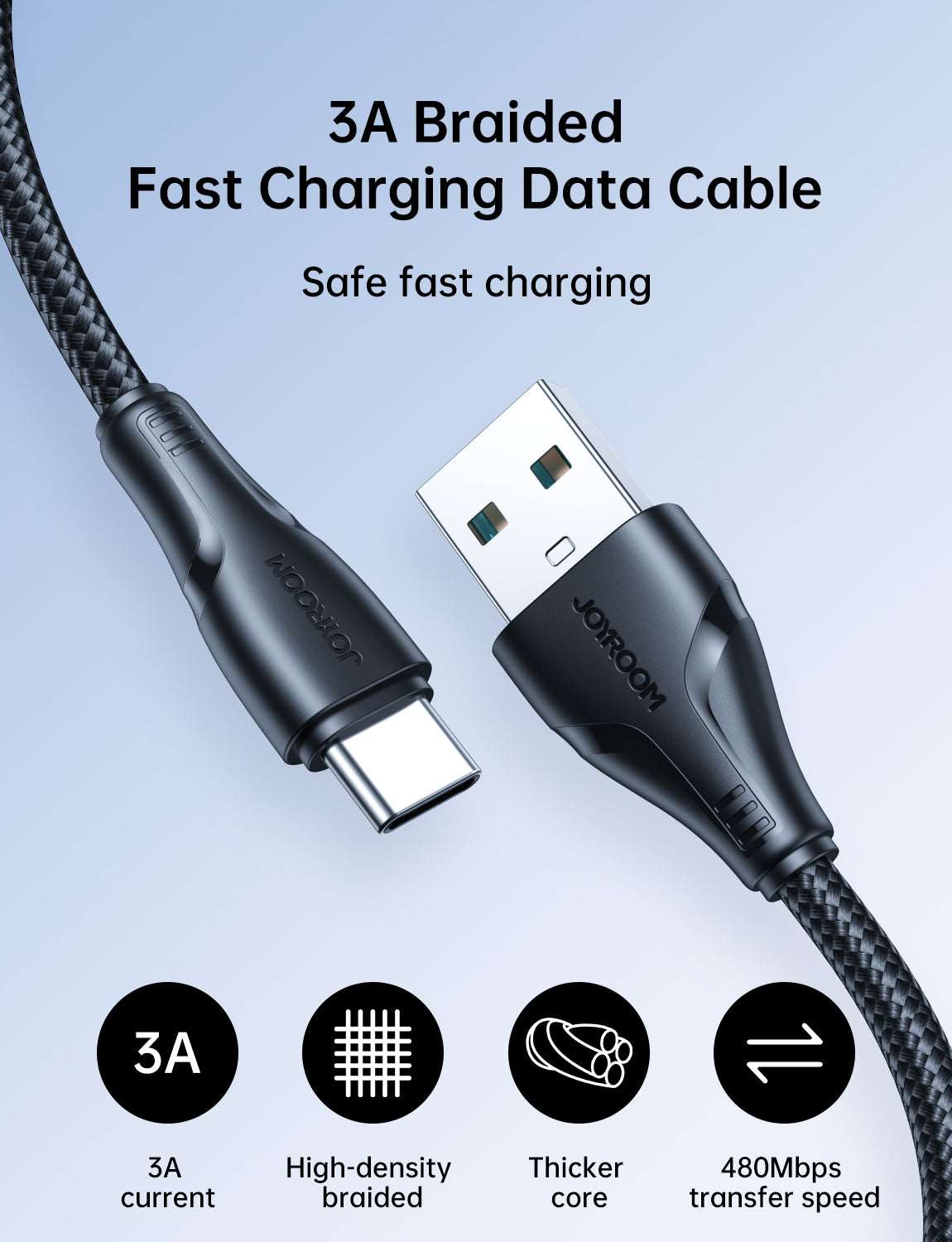 Joyroom S-UC027A11 | USB to Type-C Mobile Cable | Fast Charge PD Mobile Cable Store