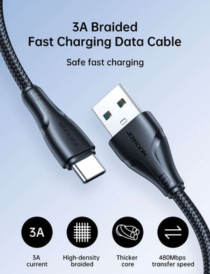 Joyroom S-UC027A11 | USB to Type-C Mobile Cable | Fast Charge PD Mobile Cable Store