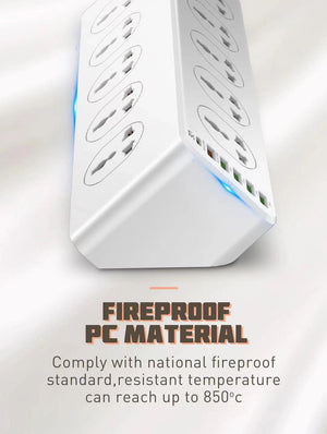 LDNIO SC10610 | 2500W PD & QC3.0 Power Socket  | With 32W Type-C & USB Ports Mobile Cable Store