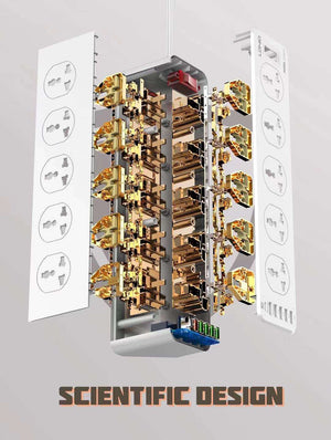 LDNIO SC10610 | 2500W PD & QC3.0 Power Socket  | With 32W Type-C & USB Ports Mobile Cable Store
