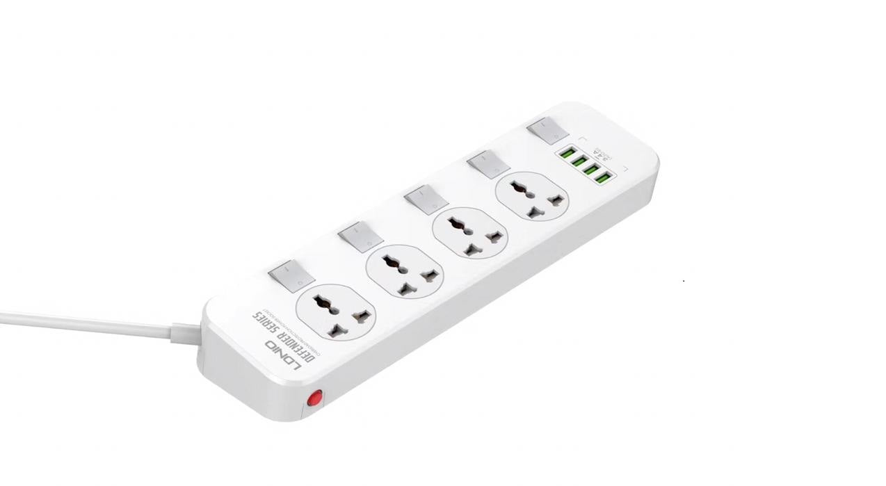 LDNIO SC4408 | 2500W Power Socket | With 17W Auto-ID USB Ports Mobile Cable Store