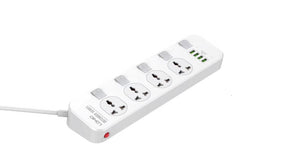 LDNIO SC4408 | 2500W Power Socket | With 17W Auto-ID USB Ports Mobile Cable Store