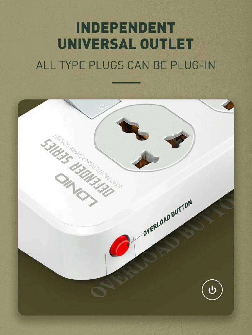 LDNIO SC4408 | 2500W Power Socket | With 17W Auto-ID USB Ports Mobile Cable Store