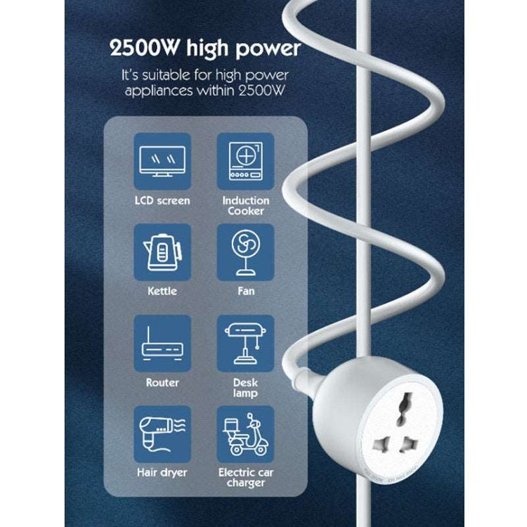 LDNIO SK1094 | 2500W Extension Cord | 5-Meter Long & UK 3 Pins Plug Mobile Cable Store