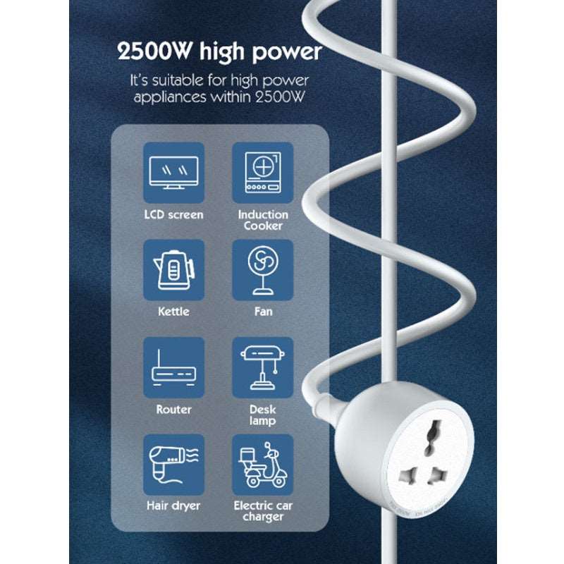LDNIO SK1094 | 2500W Extension Cord | 5-Meter Long & UK 3 Pins Plug Mobile Cable Store