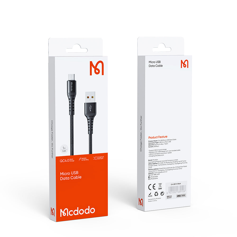 Mcdodo CA-228 | USB to Micro Mobile Cable | Fast Charge PD Mobile Cable Store