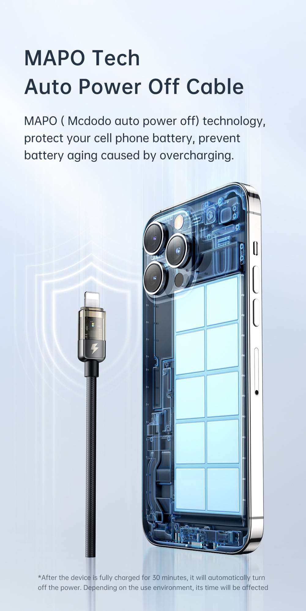 Mcdodo CA-316 | Type-C to Lightning Mobile Cable | Auto Power Off Mobile Cable Store