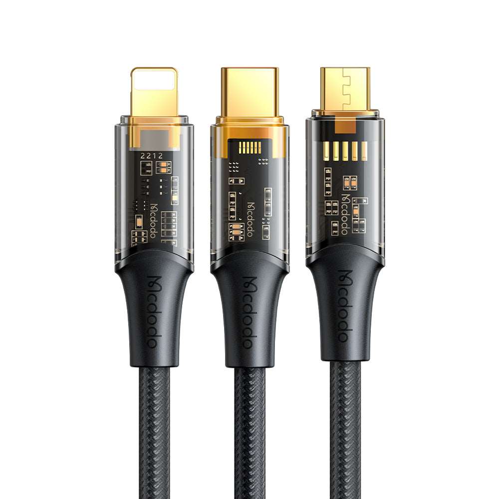 Mcdodo CA-333 | USB to Type-C, Lightning & Micro Mobile Cable | 3-in-1 Cable Mobile Cable Store