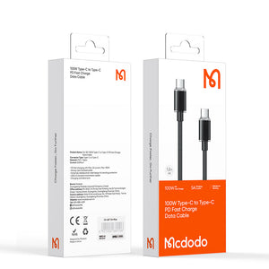 Mcdodo CA-367 | Type-C to Type-C Mobile Cable | Fast Charge 100W PD Mobile Cable Store