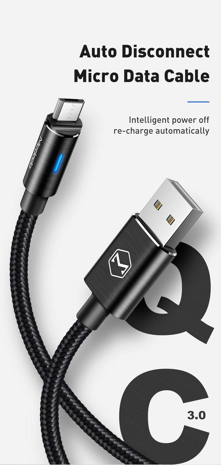 Mcdodo CA-616 | USB to Micro Mobile Cable | Auto Power Off Mobile Cable Store