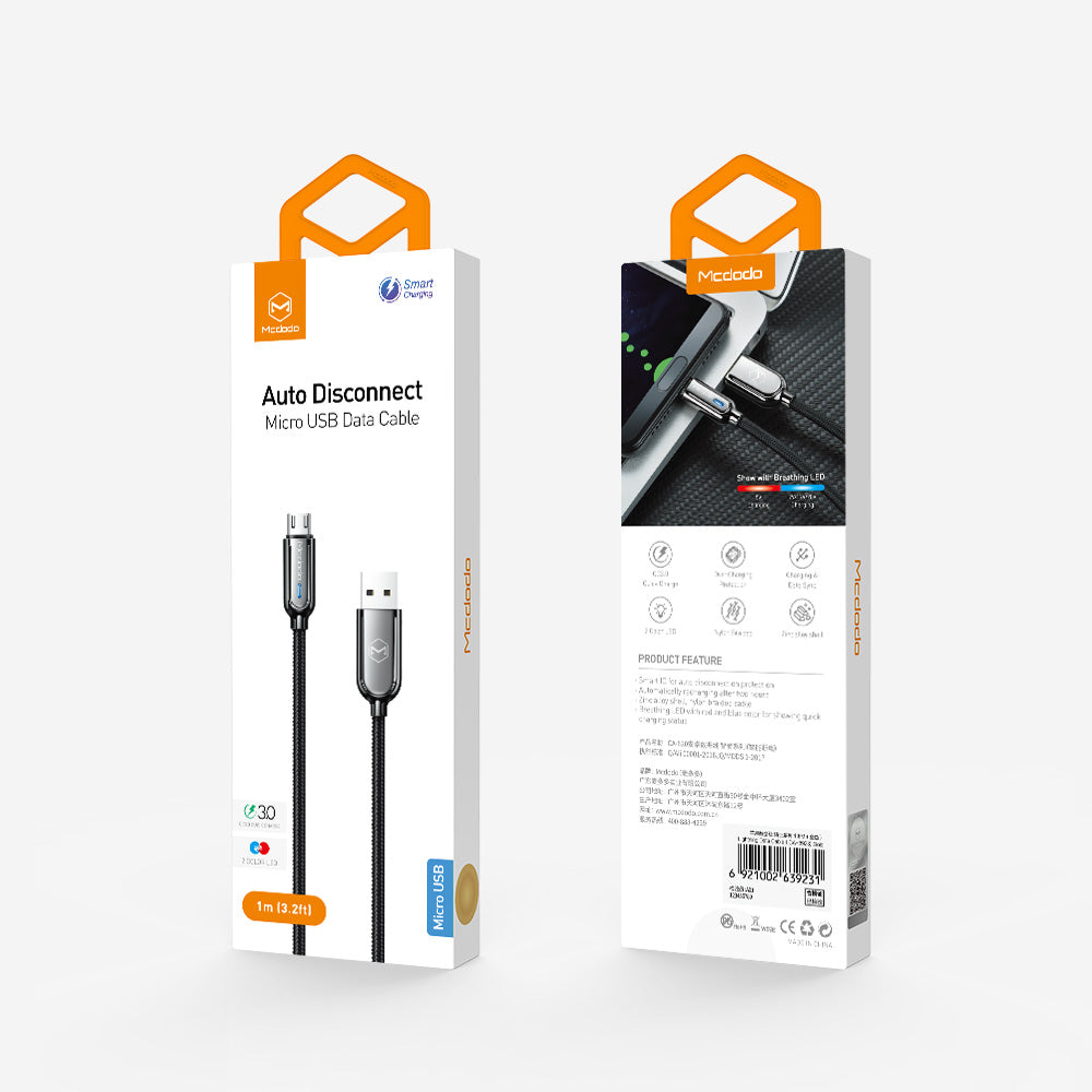 Mcdodo CA-620 | USB to Micro Mobile Cable | Auto Power Off Mobile Cable Store