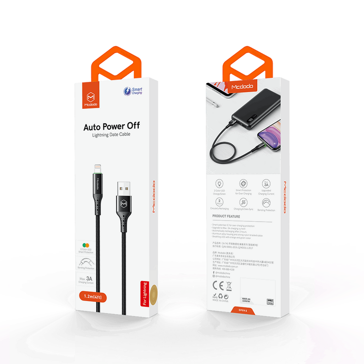 Mcdodo CA-741 | USB to Lightning Mobile Cable | Auto Power Off Mobile Cable Store