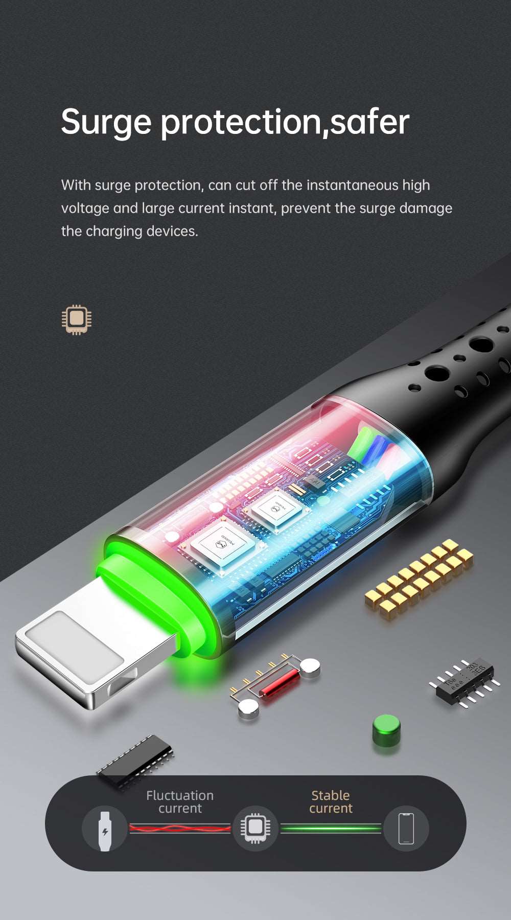 Mcdodo CA-741 | USB to Lightning Mobile Cable | Auto Power Off Mobile Cable Store