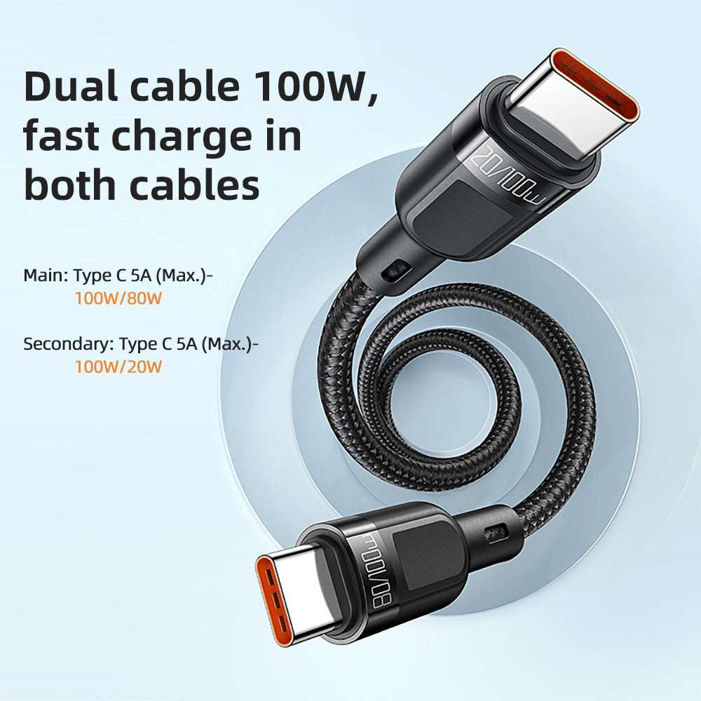 Mcdodo CA-747 | Type-C to Dual Type-C Mobile Cable | 2-in-1 Cable Mobile Cable Store