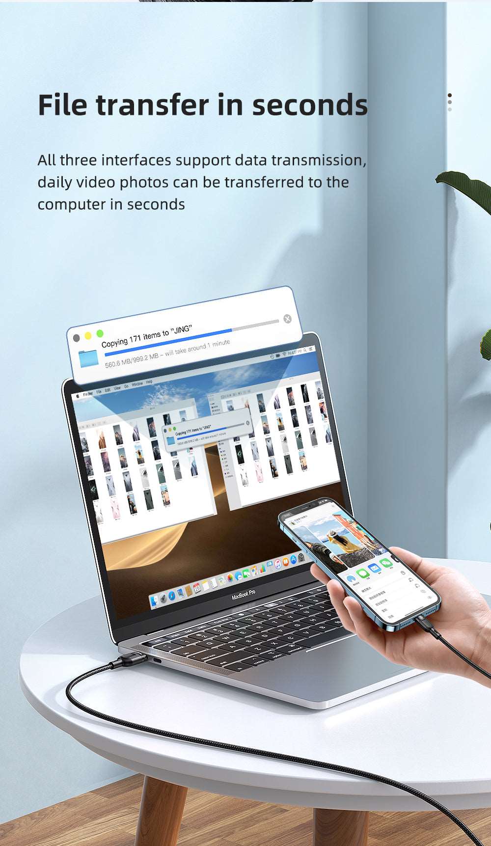 Mcdodo CA-879 | USB to Type-C, Lightning & Micro Mobile Cable | 3-in-1 Cable Mobile Cable Store