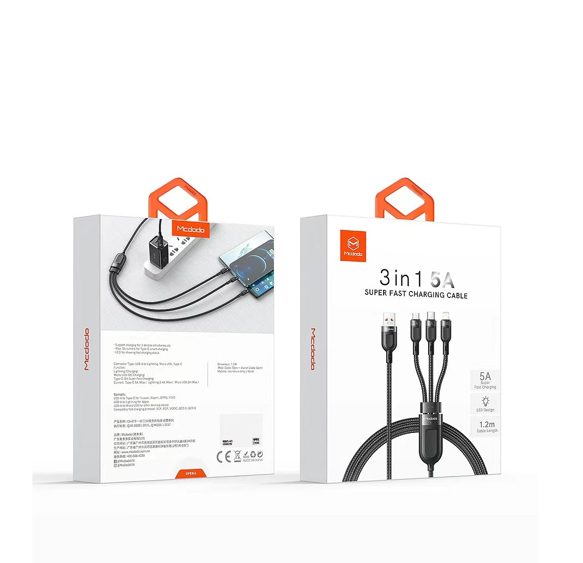 Mcdodo CA-879 | USB to Type-C, Lightning & Micro Mobile Cable | 3-in-1 Cable Mobile Cable Store