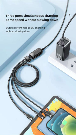 Mcdodo CA-879 | USB to Type-C, Lightning & Micro Mobile Cable | 3-in-1 Cable Mobile Cable Store