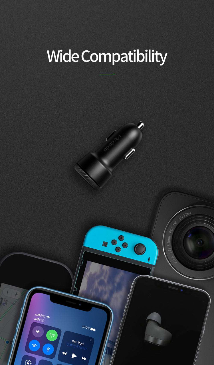 Mcdodo CC-597 | 38W PD Car Charger | Dual Ports (Type-C & USB) Mobile Cable Store
