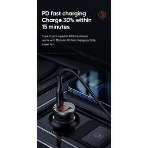 Mcdodo CC-703 | 45W PD Car Charger With Digital Display | Dual Ports (Type-C & USB) Mobile Cable Store