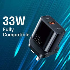 Mcdodo CH-091 | 33W PD Fast Charger | Dual Ports (Type-C & USB) Mobile Cable Store