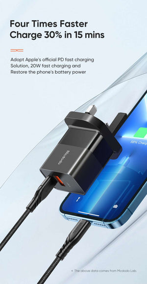 Mcdodo CH-130 | 20W PD Fast Charger | Dual Ports (Type-C & USB) Mobile Cable Store