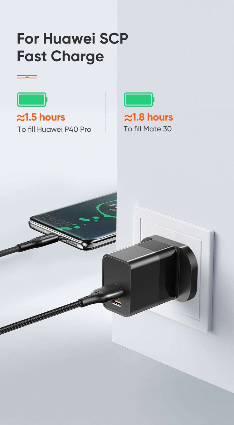 Mcdodo CH-130 | 20W PD Fast Charger | Dual Ports (Type-C & USB) Mobile Cable Store