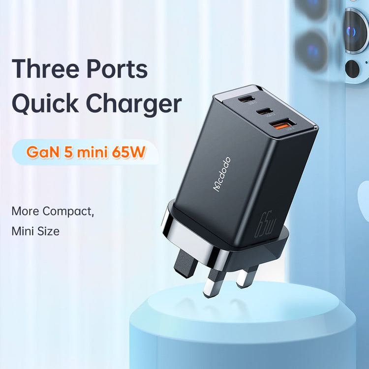 Mcdodo CH-155 | 67W PD Fast Charger | Triple Ports (Type-C & USB) Mobile Cable Store