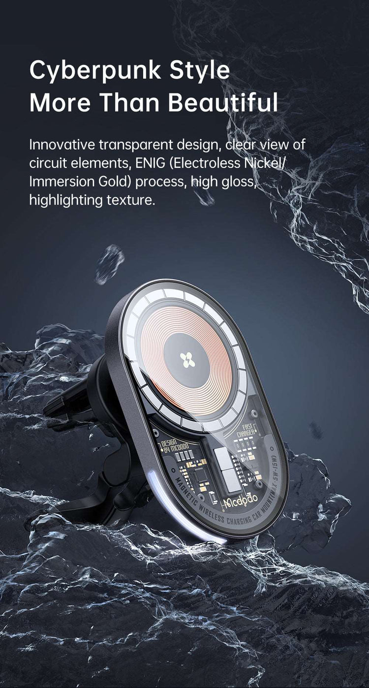Mcdodo CH-234 | 15W Magnetic Wireless Charger Car Mount Mobile Cable Store