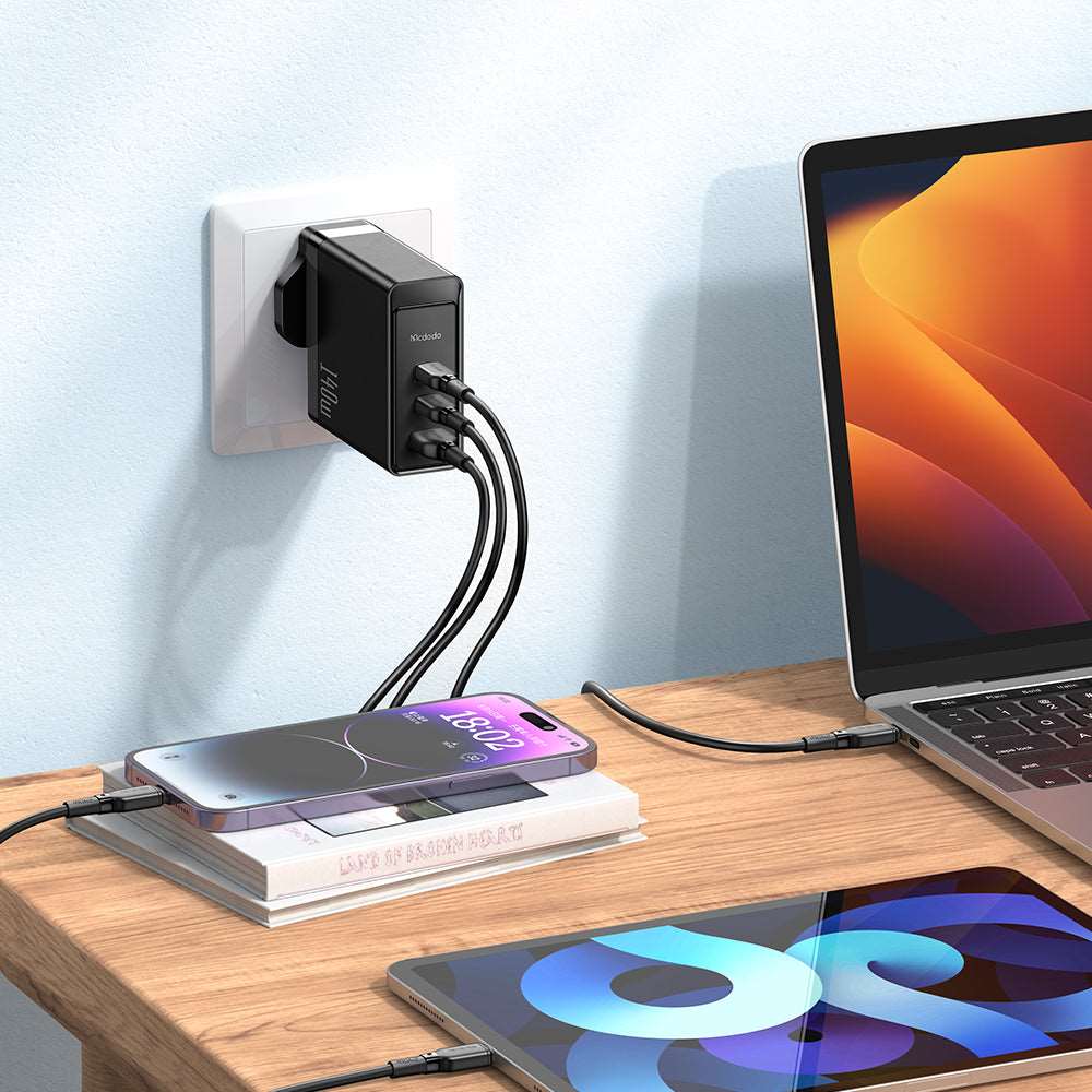 Mcdodo CH-290 | 140W PD Fast Charger | Triple Ports (Type-C & USB) Mobile Cable Store