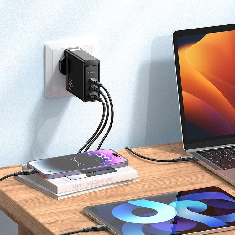 Mcdodo CH-290 | 140W PD Fast Charger | Triple Ports (Type-C & USB) Mobile Cable Store