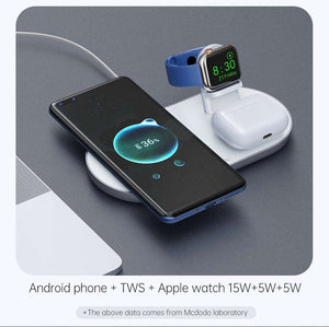 Mcdodo CH-706 | 15W Magnetic Wireless Charger | 3-in-1 Desktop Charger Mobile Cable Store