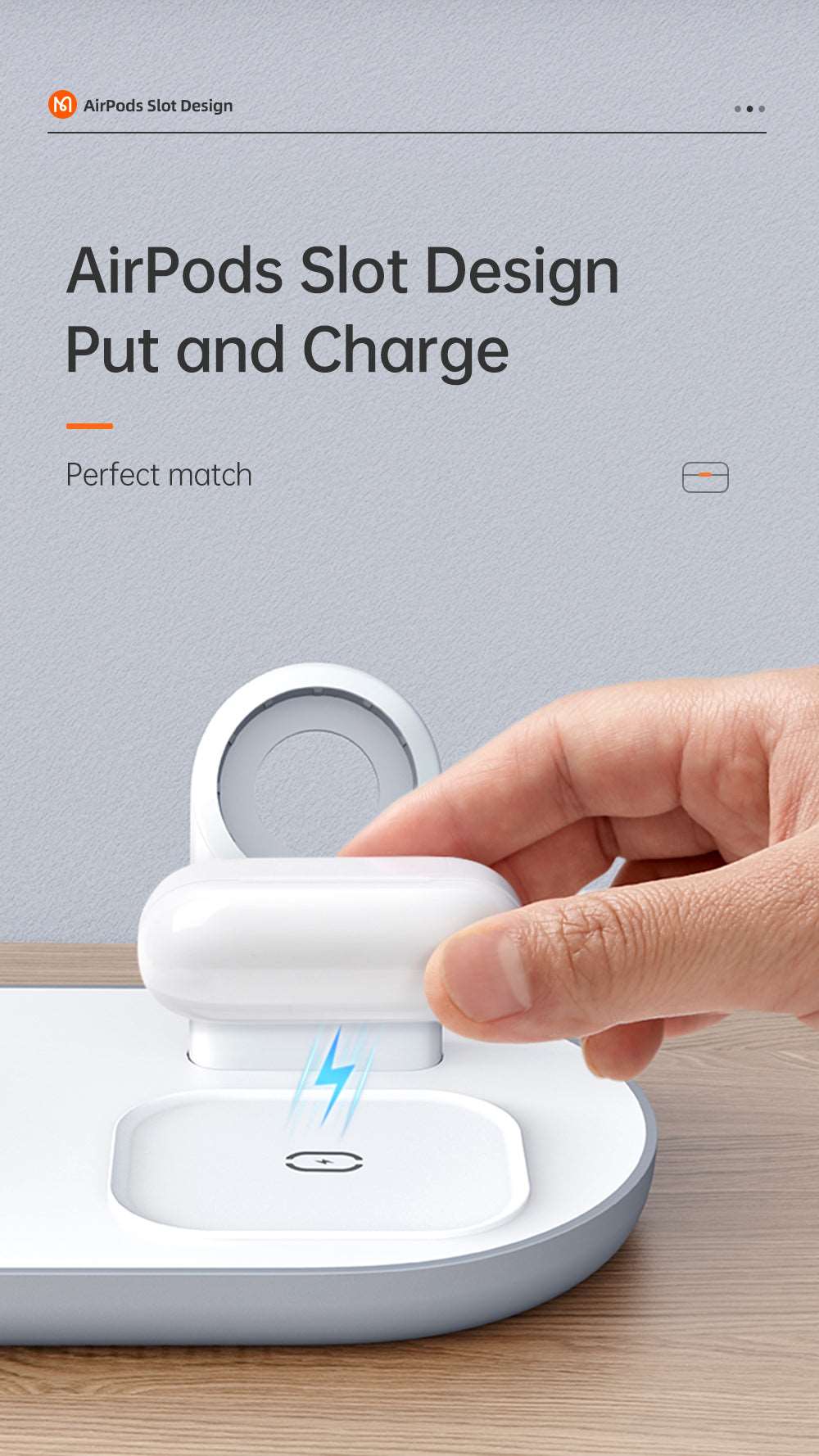 Mcdodo CH-706 | 15W Magnetic Wireless Charger | 3-in-1 Desktop Charger Mobile Cable Store