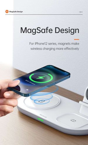 Mcdodo CH-706 | 15W Magnetic Wireless Charger | 3-in-1 Desktop Charger Mobile Cable Store