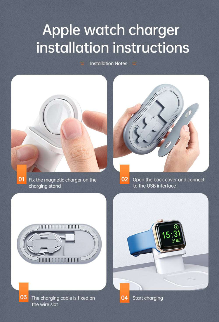 Mcdodo CH-706 | 15W Magnetic Wireless Charger | 3-in-1 Desktop Charger Mobile Cable Store