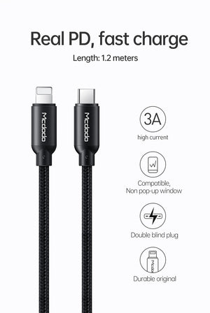 Mcdodo CH-723 | 20W PD Fast Charger | Dual Ports (Type-C & USB) Mobile Cable Store