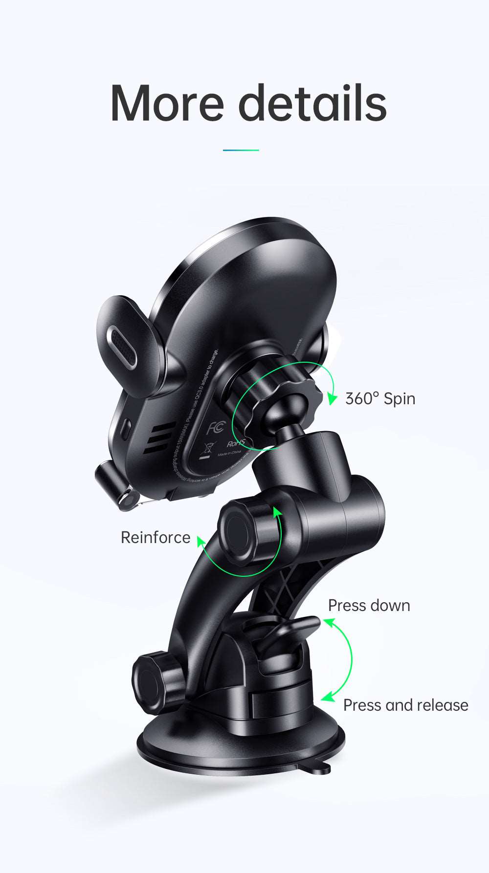 Mcdodo CH-762 | 15W Magnetic Wireless Charger Car Mount Mobile Cable Store