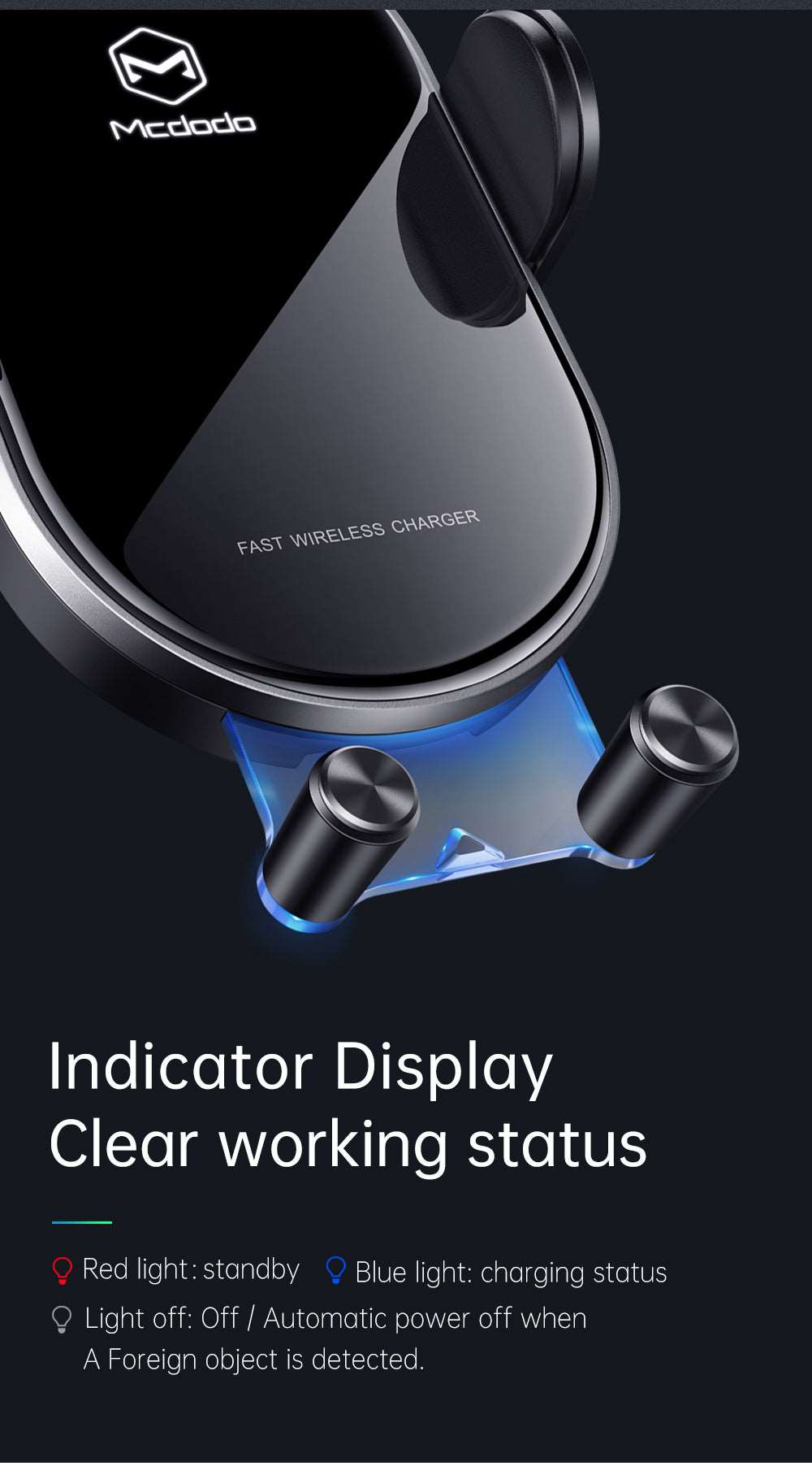 Mcdodo CH-762 | 15W Magnetic Wireless Charger Car Mount Mobile Cable Store