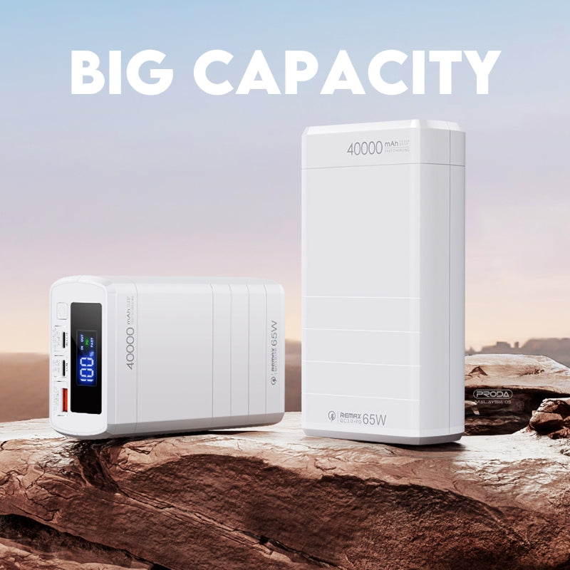 Remax RPP-310 | Powerbank 40000 mAh 65W | Fast Charge PD QC Mobile Cable Store