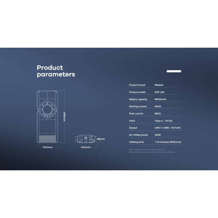 Remax RPP-510 | Multi-Functional Powerbank 8000 mAh | Car Jump Starter & Air Pump Mobile Cable Store