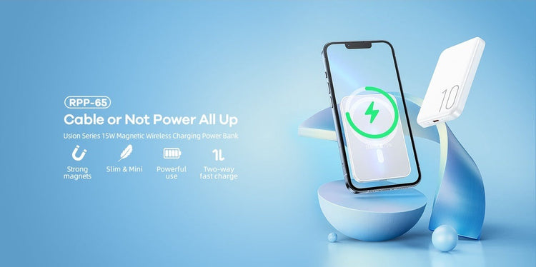 Remax RPP-65 | Powerbank 10000 mAh 15W | Magnetic Wireless Mobile Cable Store
