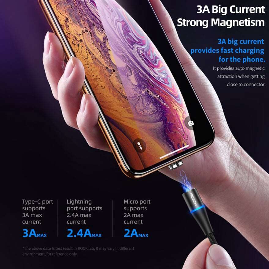 Rock RCB0729 | USB to Type-C, Lightning & Micro Mobile Cable | 3-in-1 Cable Mobile Cable Store