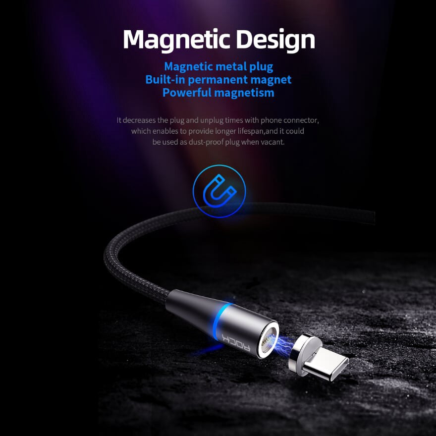 Rock RCB0729 | USB to Type-C, Lightning & Micro Mobile Cable | 3-in-1 Cable Mobile Cable Store
