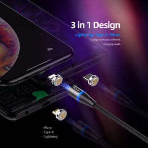Rock RCB0729 | USB to Type-C, Lightning & Micro Mobile Cable | 3-in-1 Cable Mobile Cable Store